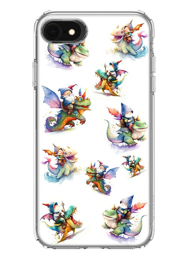 Apple iPhone SE 2nd 3rd Generation Cute Fairy Cartoon Gnomes Dragons Monsters Hybrid Protective Phone Case Cover