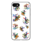 Apple iPhone SE 2nd 3rd Generation Cute Fairy Cartoon Gnomes Dragons Monsters Hybrid Protective Phone Case Cover