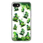 Apple iPhone SE 2nd 3rd Generation Gnomes Shamrock Lucky Green Clover St. Patrick Hybrid Protective Phone Case Cover