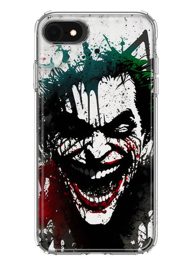 Apple iPhone SE 2nd 3rd Generation Laughing Joker Painting Graffiti Hybrid Protective Phone Case Cover