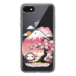 Apple iPhone 6/7/8/SE 2020/SE 3 2022 Kawaii Manga Pink Cherry Blossom Fuji Mountain Mochi Girl Hybrid Protective Phone Case Cover