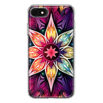 Apple iPhone SE 2nd 3rd Generation Mandala Geometry Abstract Star Pattern Hybrid Protective Phone Case Cover