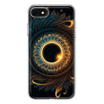 Apple iPhone SE 2nd 3rd Generation Mandala Geometry Abstract Eclipse Pattern Hybrid Protective Phone Case Cover