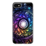 Apple iPhone SE 2nd 3rd Generation Mandala Geometry Abstract Galaxy Pattern Hybrid Protective Phone Case Cover
