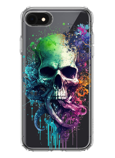 Apple iPhone SE 2nd 3rd Generation Fantasy Octopus Tentacles Skull Hybrid Protective Phone Case Cover
