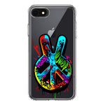 Apple iPhone SE 2nd 3rd Generation Peace Graffiti Painting Art Hybrid Protective Phone Case Cover