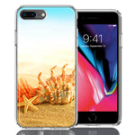 Apple iPhone 7/8 Plus Beach Shell Design Double Layer Phone Case Cover