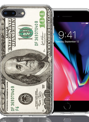Apple iPhone 7/8 Plus Benjamin $100 Bill Design Double Layer Phone Case Cover
