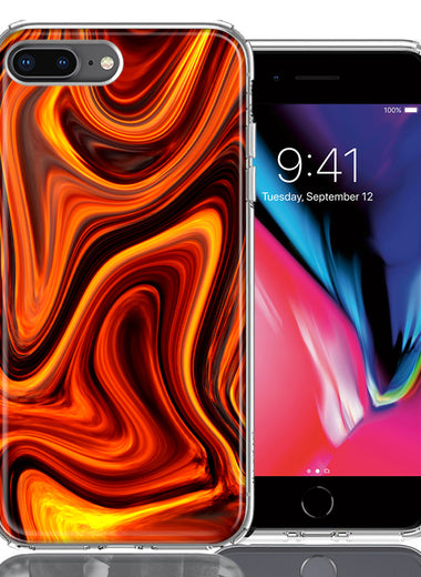 Apple iPhone 7/8 Plus Fire Abstract Design Double Layer Phone Case Cover