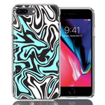Apple iPhone 7/8 Plus Mint Black Abstract Design Double Layer Phone Case Cover