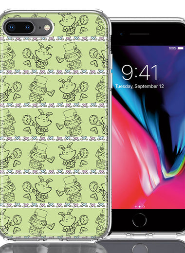 Apple iPhone 7/8 Plus Wonderland Hatter Rabbit Design Double Layer Phone Case Cover