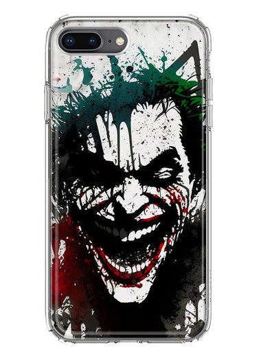 Apple iPhone 8 Plus Laughing Joker Painting Graffiti Hybrid Protective Phone Case Cover