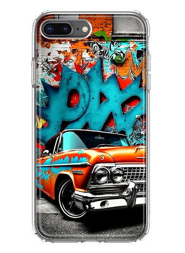 Apple iPhone 8 Plus Lowrider Painting Graffiti Art Hybrid Protective Phone Case Cover