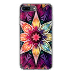 Apple iPhone 8 Plus Mandala Geometry Abstract Star Pattern Hybrid Protective Phone Case Cover