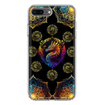 Apple iPhone 8 Plus Mandala Geometry Abstract Dragon Pattern Hybrid Protective Phone Case Cover