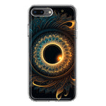 Apple iPhone 8 Plus Mandala Geometry Abstract Eclipse Pattern Hybrid Protective Phone Case Cover