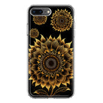 Apple iPhone 8 Plus Mandala Geometry Abstract Sunflowers Pattern Hybrid Protective Phone Case Cover