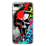 Apple iPhone 8 Plus Skull Face Graffiti Painting Art Hybrid Protective Phone Case Cover