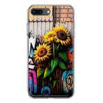 Apple iPhone 8 Plus Sunflowers Graffiti Painting Art Hybrid Protective Phone Case Cover