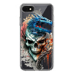 Apple iPhone 6/7/8/SE 2020/SE 3 2022 Fantasy Blue Dragon Dream Skull Double Layer Phone Case Cover