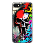 Apple iPhone SE 2nd 3rd Generation Skull Face Graffiti Painting Art Hybrid Protective Phone Case Cover