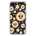Apple iPhone 6/7/8/SE 2020/SE 3 2022 Cute Smiley Face White Daisies Double Layer Phone Case Cover