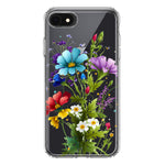 Apple iPhone 6/7/8/SE 2020/SE 3 2022 Purple Yellow Red Spring Flowers Floral Hybrid Protective Phone Case Cover