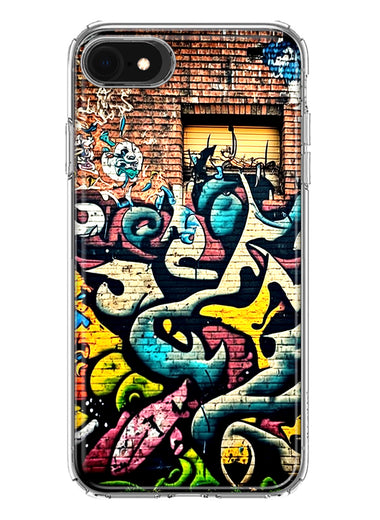 Apple iPhone SE 2nd 3rd Generation Urban Graffiti Wall Art Painting Hybrid Protective Phone Case Cover