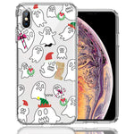 Apple iPhone XS Max Halloween Christmas Ghost Design Double Layer Phone Case Cover
