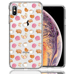 Apple iPhone XS/X Mexican Pan Dulce Cafecito Coffee Concha Polka Dots Double Layer Phone Case Cover