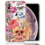 For Apple iPhone XR Indie Spring Peace Skull Feathers Floral Butterfly Flowers Phone Case Cover