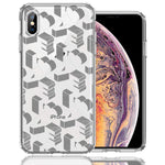 Apple iPhone XS/X 3D Love Letters Hearts Valentine's Day Double Layer Phone Case Cover