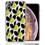 Apple iPhone XS/X Tropical Bananas Design Double Layer Phone Case Cover