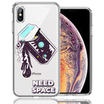 Apple iPhone XS/X Need Space Astronaut Stars Design Double Layer Phone Case Cover