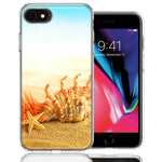 Apple iPhone 7/8/SE Beach Shell Design Double Layer Phone Case Cover