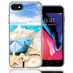 Apple iPhone 7/8/SE Beach Paper Boat Design Double Layer Phone Case Cover