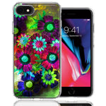 Apple iPhone 7/8/SE Colorful Daisies Design Double Layer Phone Case Cover