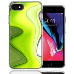 Apple iPhone 7/8/SE Green White Abstract Design Double Layer Phone Case Cover
