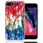 Apple iPhone 7/8/SE Land Sea Abstract Design Double Layer Phone Case Cover