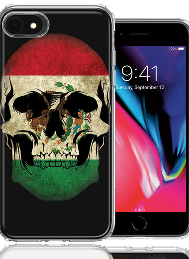 Apple iPhone 7/8/SE Mexico Flag Skull Design Double Layer Phone Case Cover