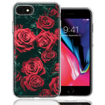 Apple iPhone 7/8/SE Red Roses Design Double Layer Phone Case Cover
