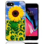 Apple iPhone 7/8/SE Sunflowers Design Double Layer Phone Case Cover