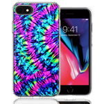 Apple iPhone 7/8/SE Hippie Tie Dye Design Double Layer Phone Case Cover