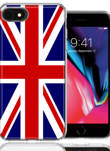 Apple iPhone 7/8/SE UK England British Flag Design Double Layer Phone Case Cover