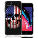 Apple iPhone 7/8/SE US Flag Skull Double Layer Phone Case Cover