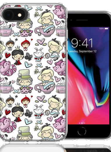 Apple iPhone 7/8/SE Wonderland Design Double Layer Phone Case Cover