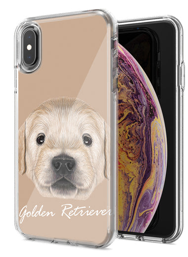 Apple iPhone XR Golden Retriever Design Double Layer Phone Case Cover