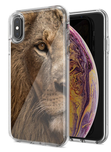 Apple iPhone XR Lion Face Nosed Design Double Layer Phone Case Cover