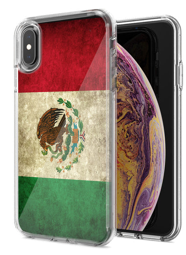 Apple iPhone XR Mexico Flag Design Double Layer Phone Case Cover