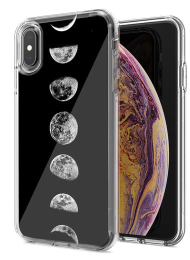 Apple iPhone XR Moon Transitions Design Double Layer Phone Case Cover